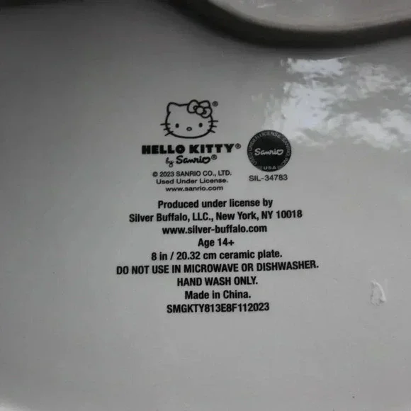 Hello Kitty Sanrio Jewelry Tray/Decorative Plate Gold Bow - Picture 3 of 7